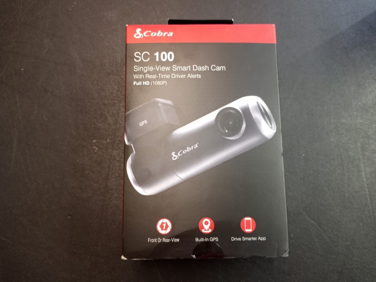 Cobra Smart Dash Cam SC 100 Full HD 1080P WiFi GPS 140 Degree View 8GB