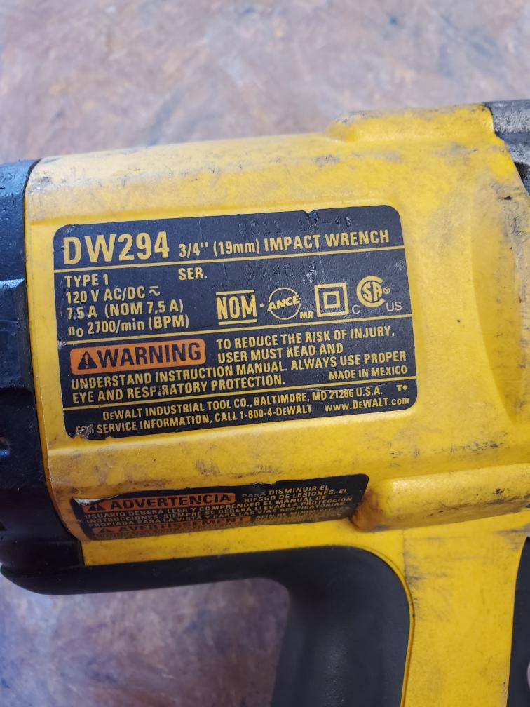 DEWALT 3/4" CORDED IMPACT WRENCH Acceptable Decatur Jewelry & Pawn