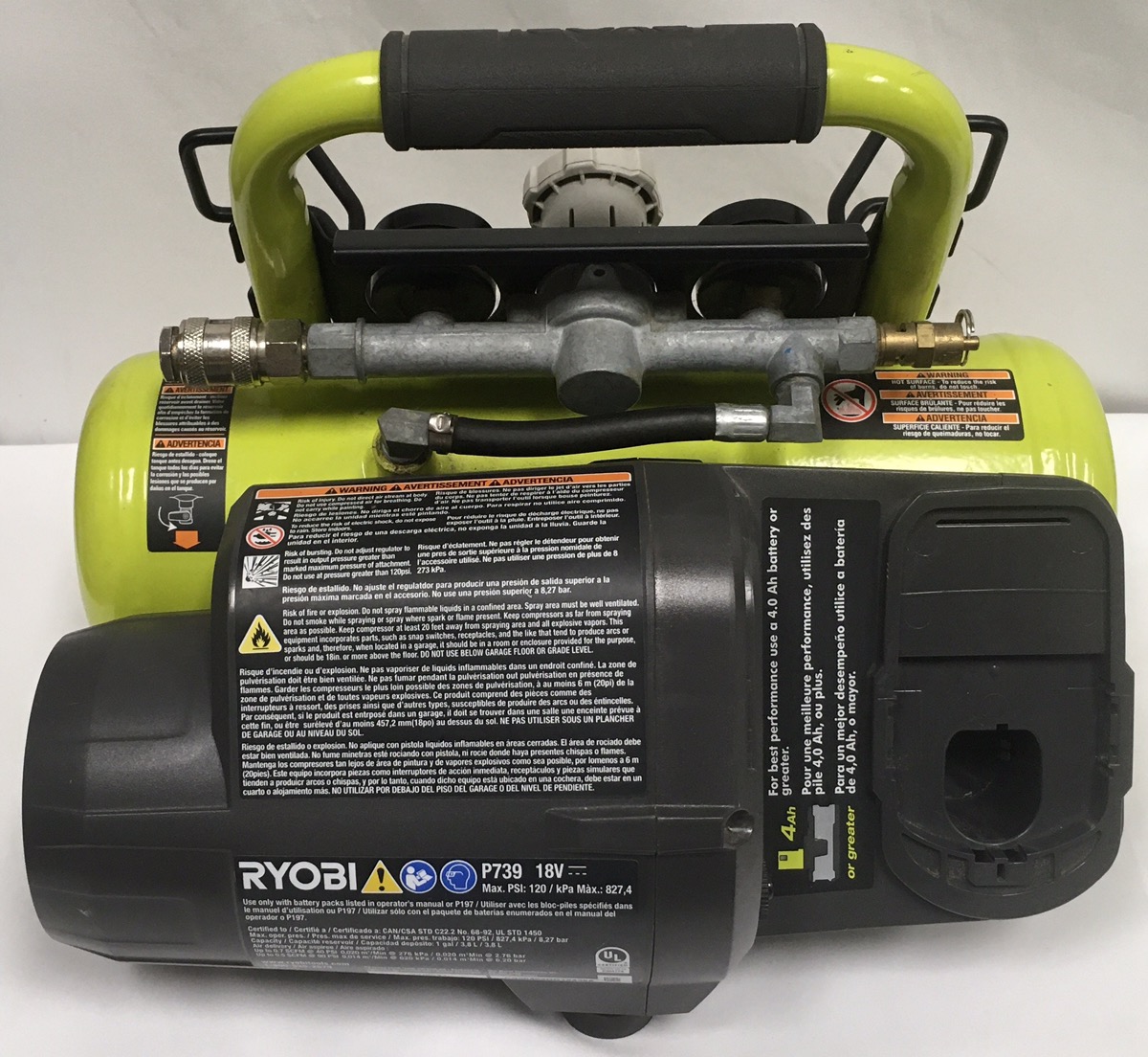 RYOBI CORDLESS 1 GAL. PORTABLE AIR COMPRESSOR (P739) Good Pawn 1
