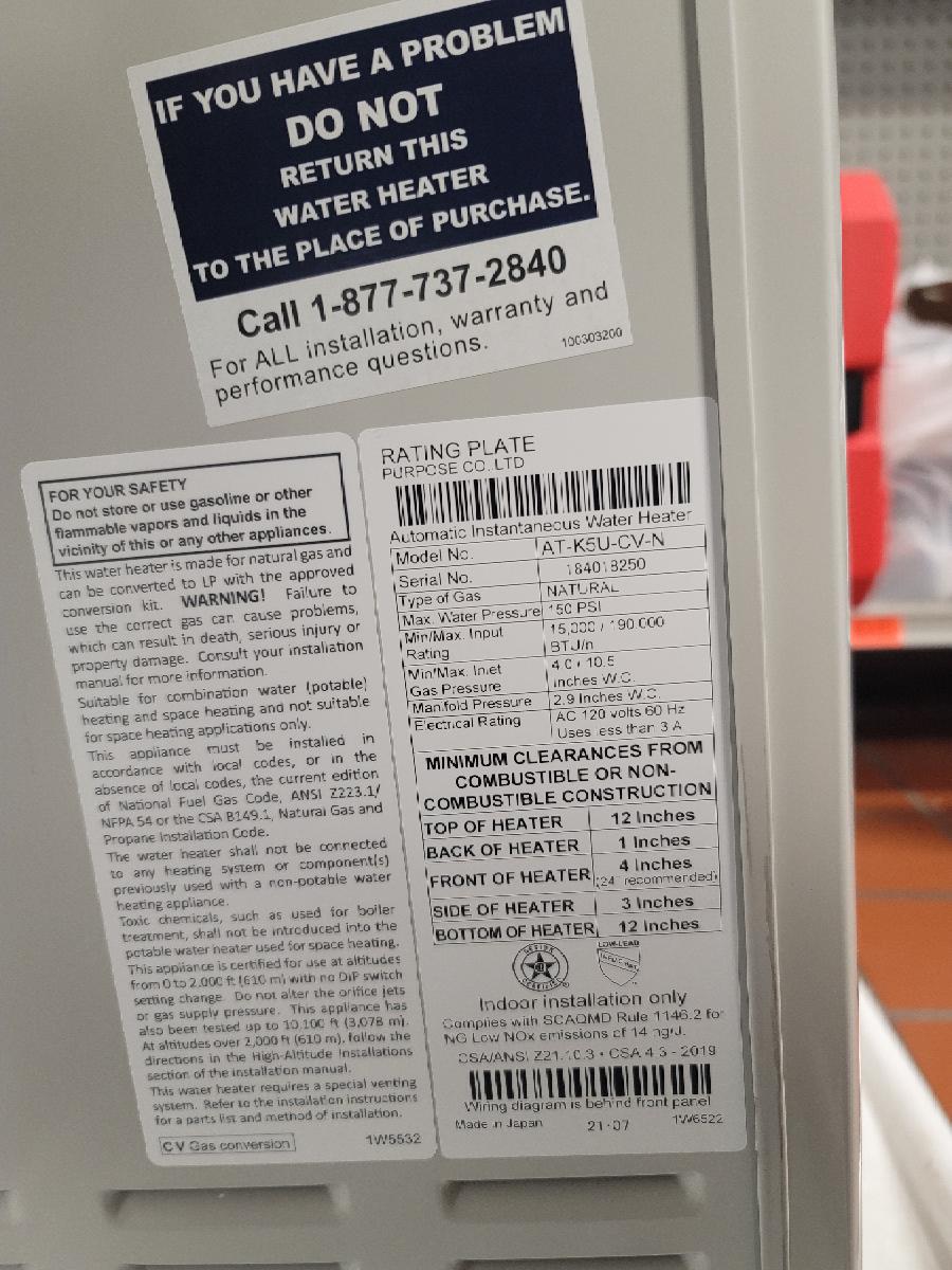 AO SMITH ATK5UCVN TANKLESS GAS WATER HEATER *local p/u only(MLERandi) Very Good Buya