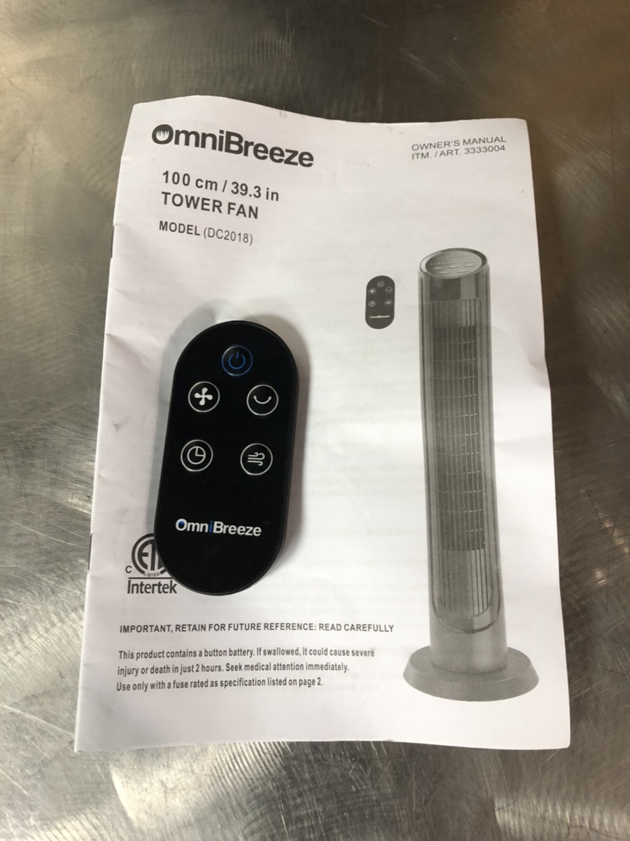 OMNIBREEZE TOWER FAN Very Good Buya
