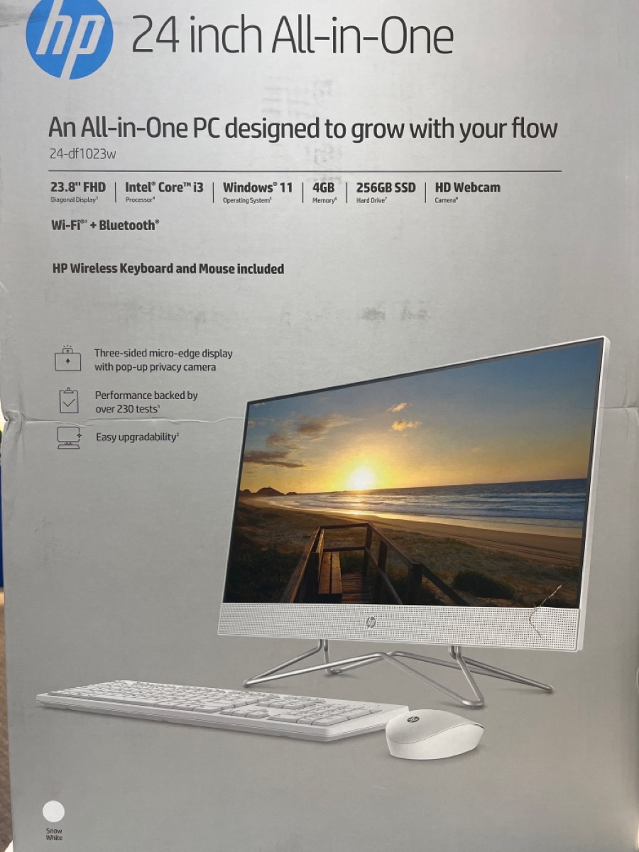 Hewlett Packard HP 24DF1023W AllInOne Win 11 4gb i310th Gen 4.10Ghz