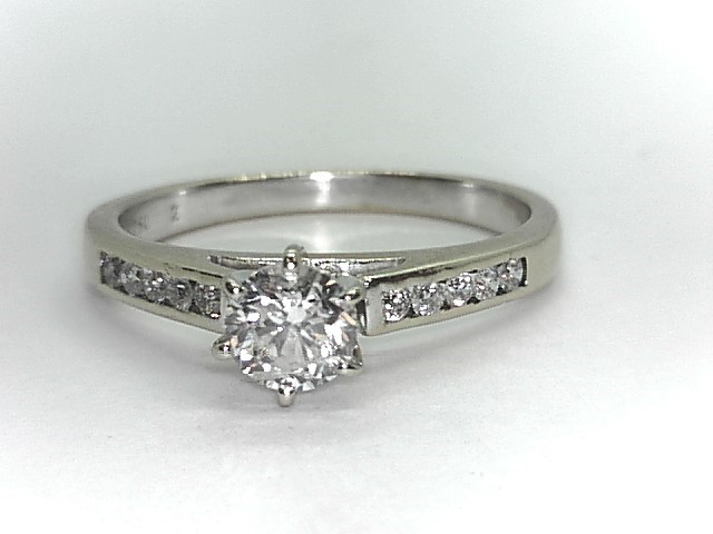 Diamond Engagement Ring 11 Diamonds .55 C.T.W. 18K 2.7g APPRAISAL ...