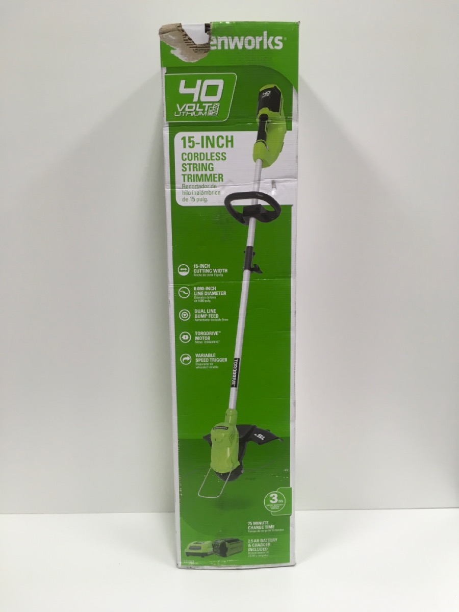 GREENWORKS CORDLESS 15INCH LAWN TRIMMER (STF307) Good Pawn 1