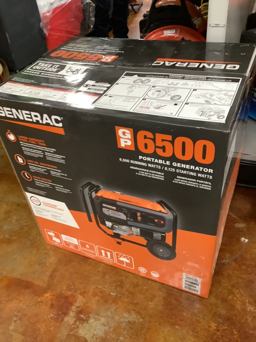 Generac Gp Series 6500 49st Portable Generator Aee Tkw Brand New Sharp Assets Llc Gonzales 5161