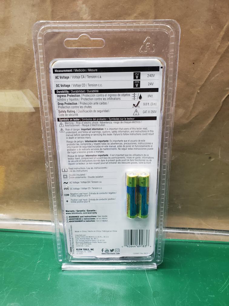 Klein Tools ET40 Electronic AC/DC Voltage Tester Brand New Buya