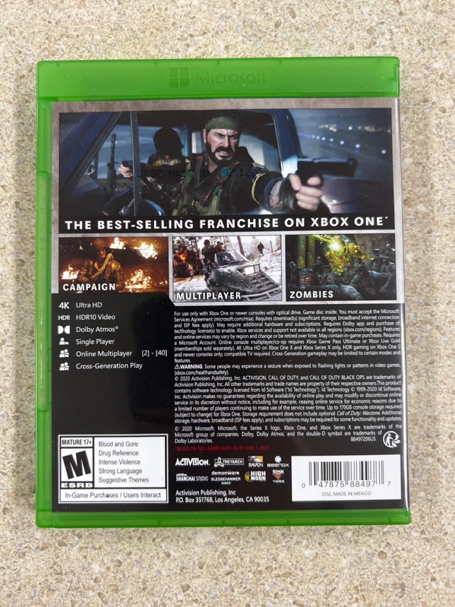 BLACK OPS COLD WAR MICROSOFT XBOX ONE Good Buya