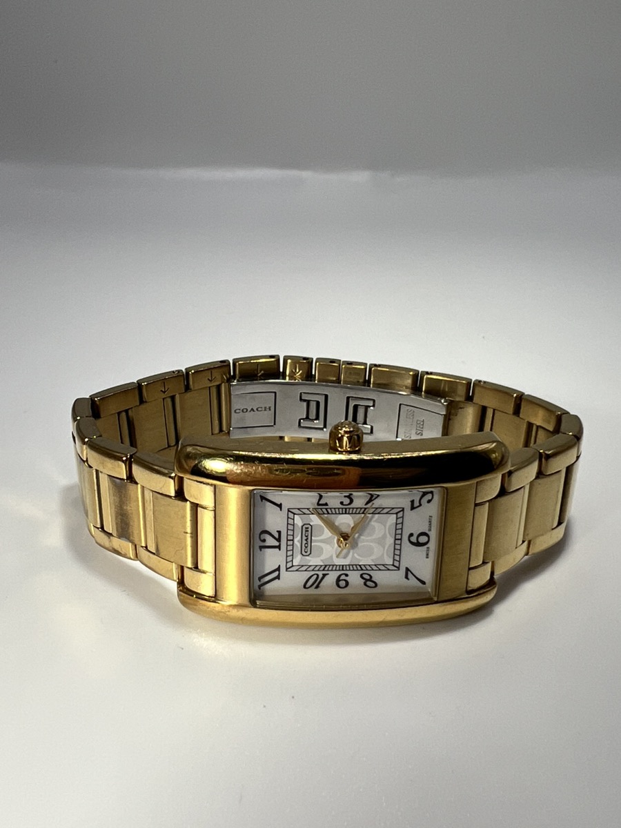 Coach Lady's Watch Gold-tone Rectangle Face Very Good | Carson Jewelry ...