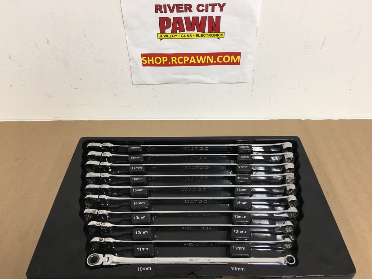 Matco SRFBZLM102TA 10 Piece10mm19mm Flex Ratcheting ExtraLong Wrench