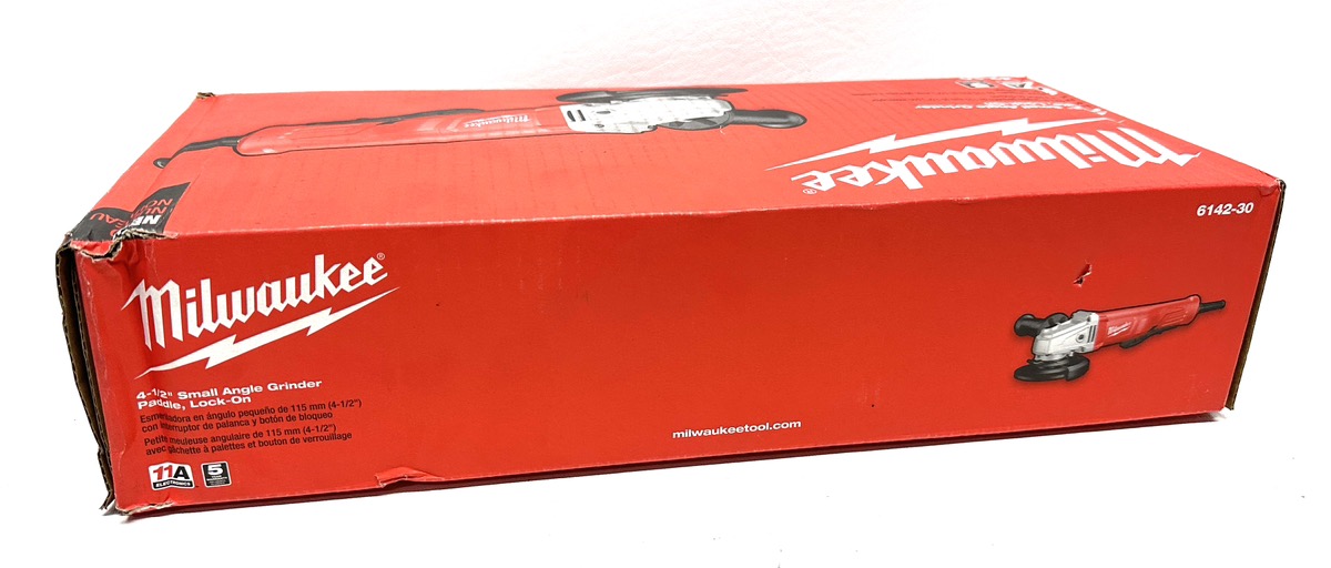 MILWAUKEE 41/2" SMALL ANGLE GRINDER W/ LOCKON PADDLE 614230 Brand