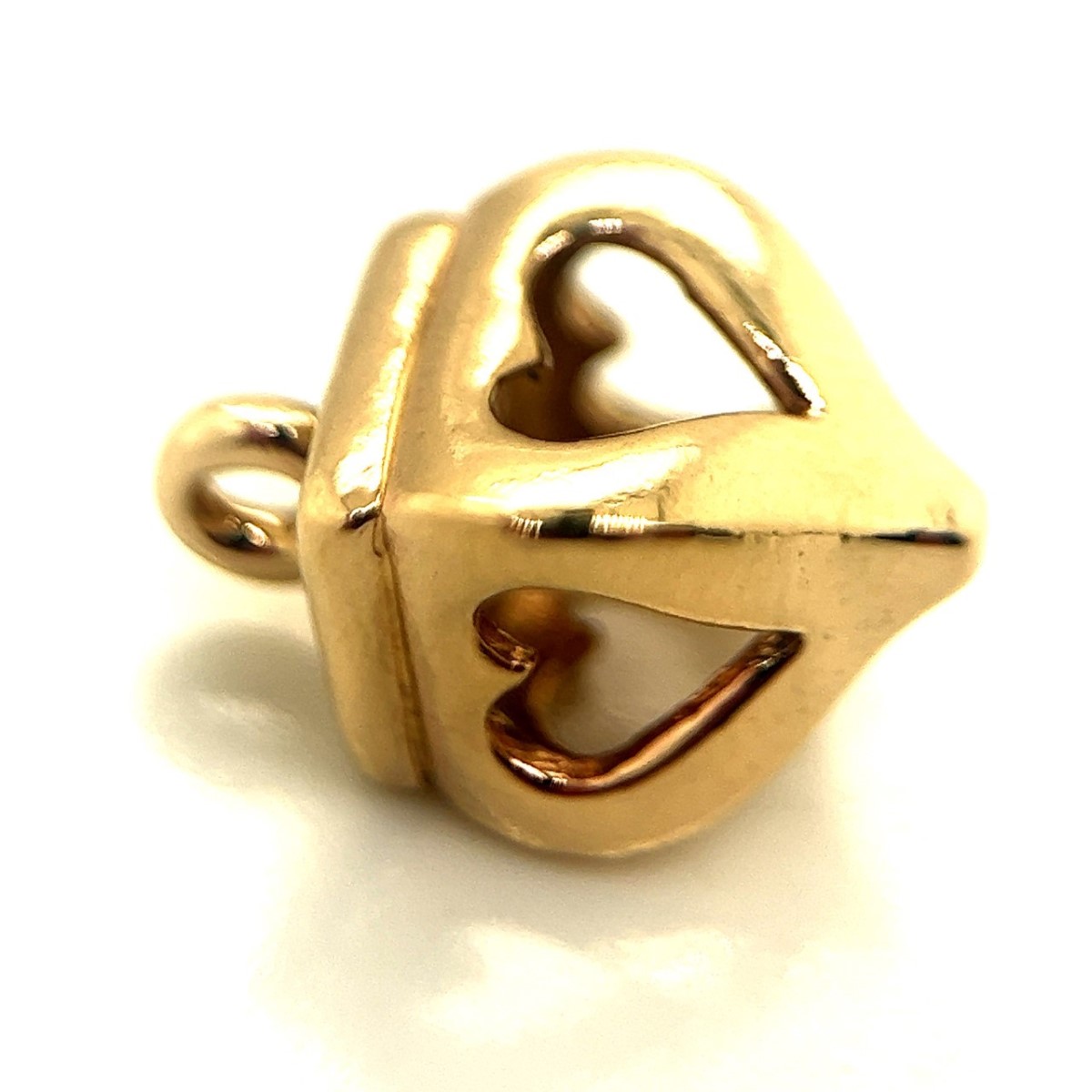 James Avery Heart Finial Charm Retired 14K Gold Preowned Buya