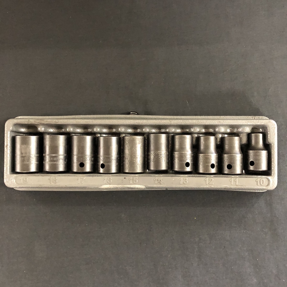 SnapOn 10 Pc 6Pt METRIC 1/2" Flank Dr Shallow IMPACT SET 310IMMYA Very