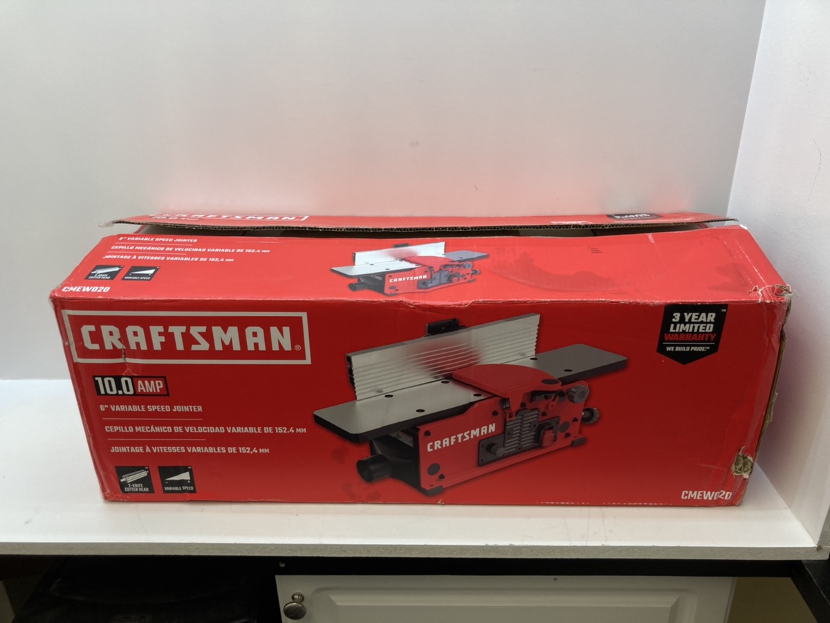 Craftsman CMEW020 10 Amp 6" Variable Speed Bench Top Jointer Brand New