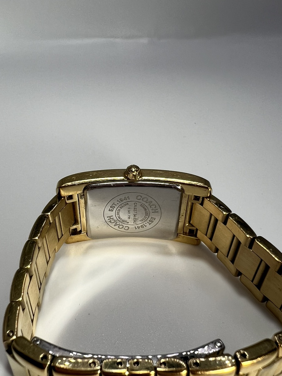 Coach Lady's Watch Gold-tone Rectangle Face Very Good | Carson Jewelry ...