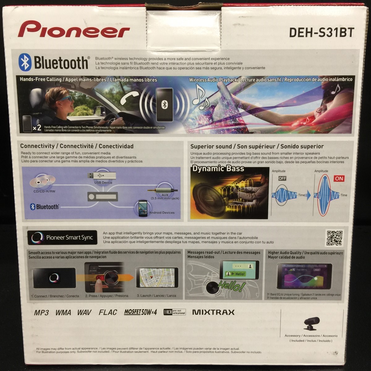 PIONEER DEH-S31BT CD RDS RECEIVER/AUTORADIO CD RDS BLUETOOTH SYSTEM ...