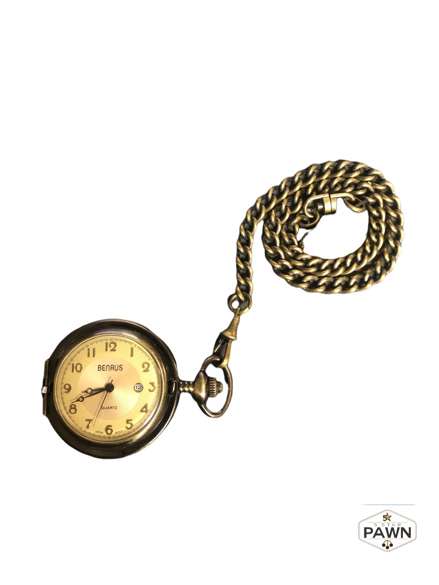 BENRUS Pocket Watch POCKET WATCH Not Working SEE PICTURES Very Good