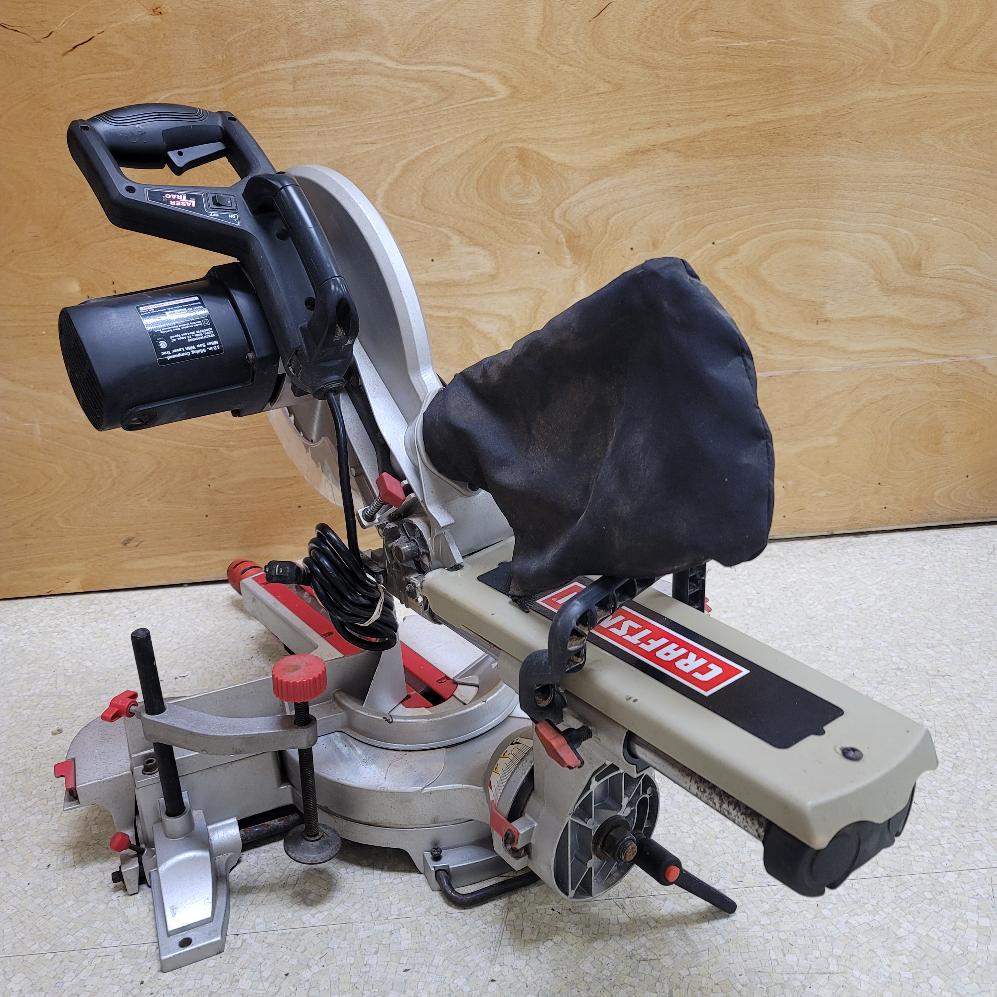 CRAFTSMAN 137.212390 12" SLIDING COMPOUND MITER SAW (oe kp) Good Buya