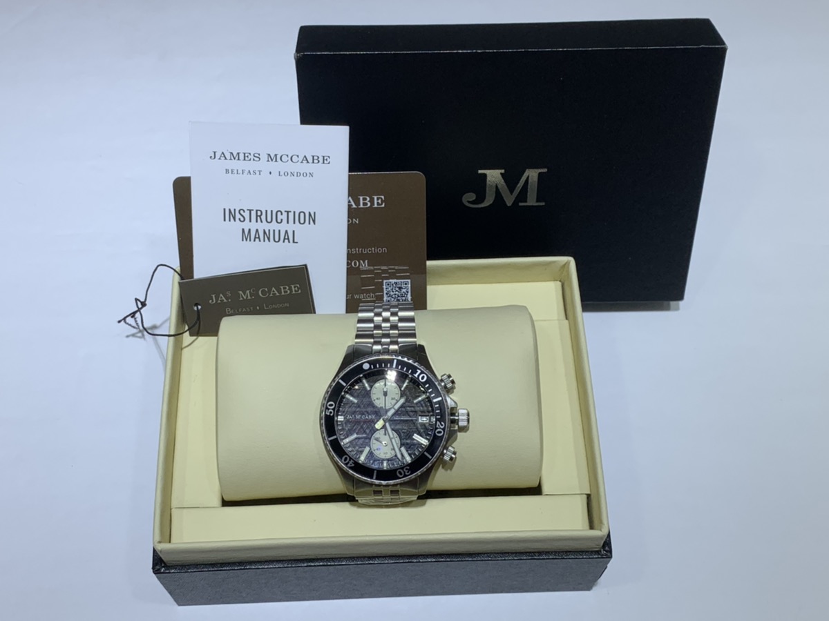 JA McCabe Baja watch 103811 Gravel Black Brand New Carson Jewelry