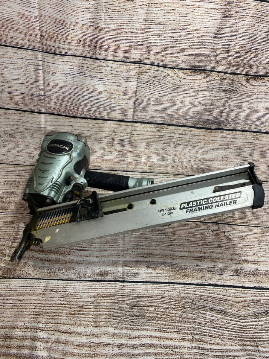 HITACHI NR90AE 31/2" PLASTIC COLLATED FRAMING NAILER Acceptable Buya