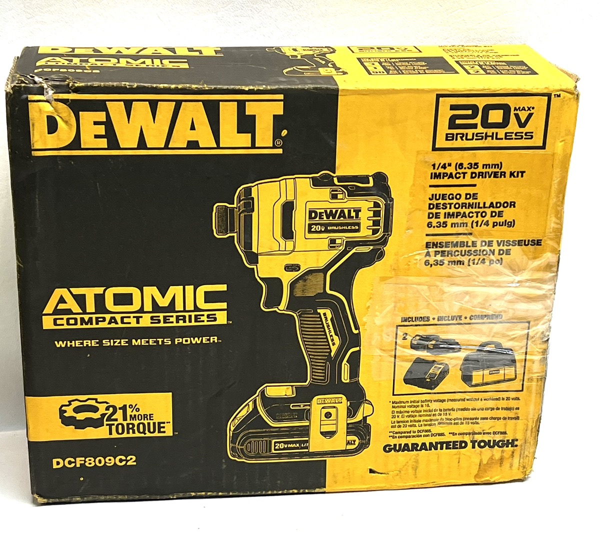 Dewalt 20v MAX Atomic 1/4in Brushless Impact Driver Kit DCF809C2 Like New Central Mega Pawn
