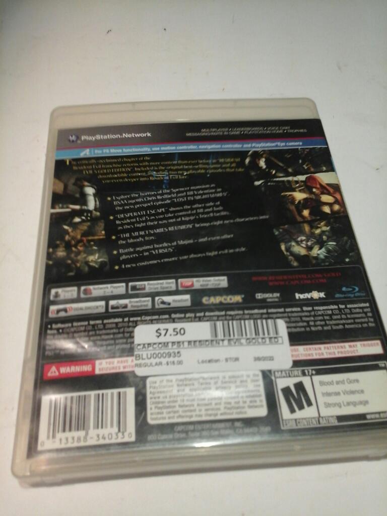 CAPCOM RESIDENT EVIL GOLD EDITION Good | HFO