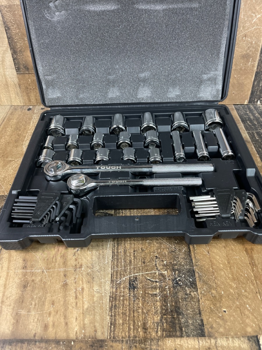 Hyper Tough 107 Piece 1/4, 3/8, 1/2 inch Drive Socket Set Brand New Buya