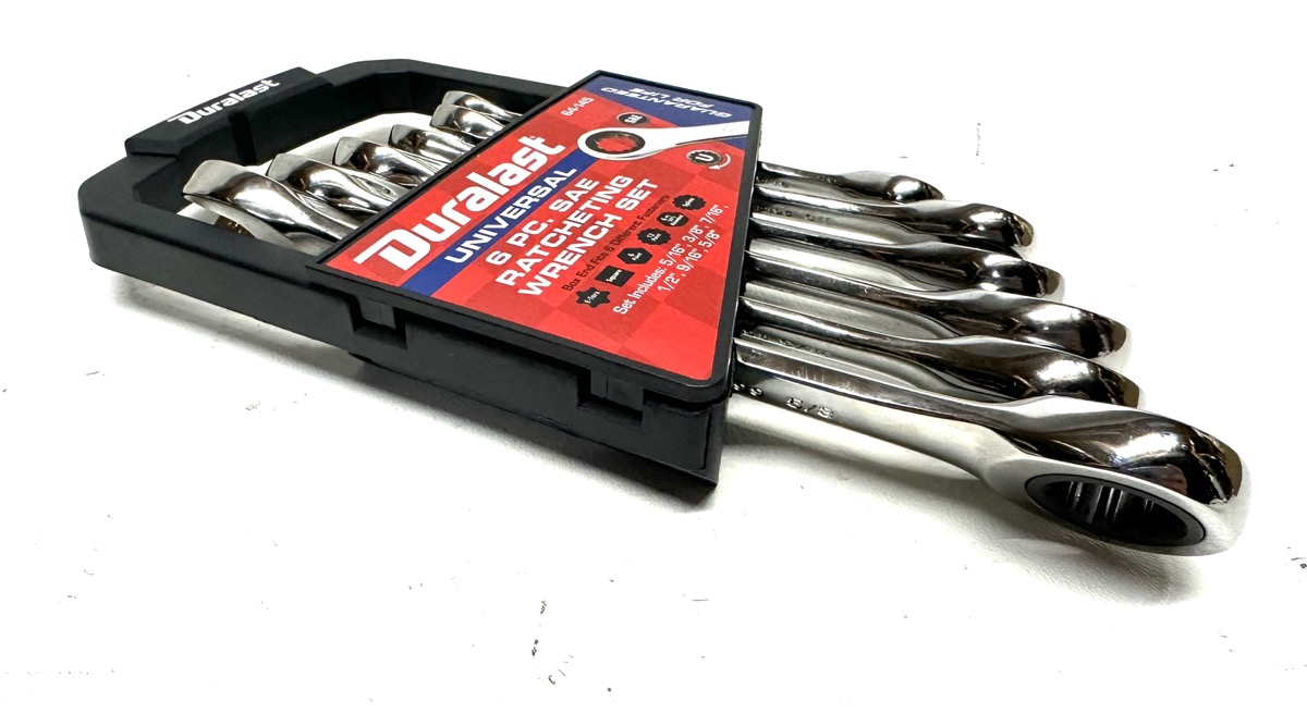 Duralast Universal 6pc SAE Ratcheting Wrench Set Model 64145 Brand