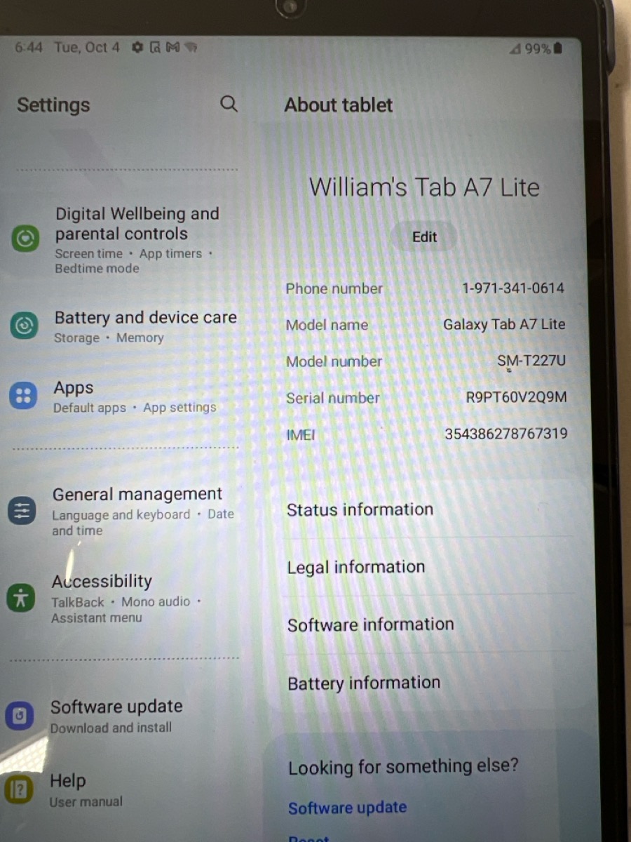 SAMSUNG TAB A7 LITE SMT227U Tablet Very Good Buya