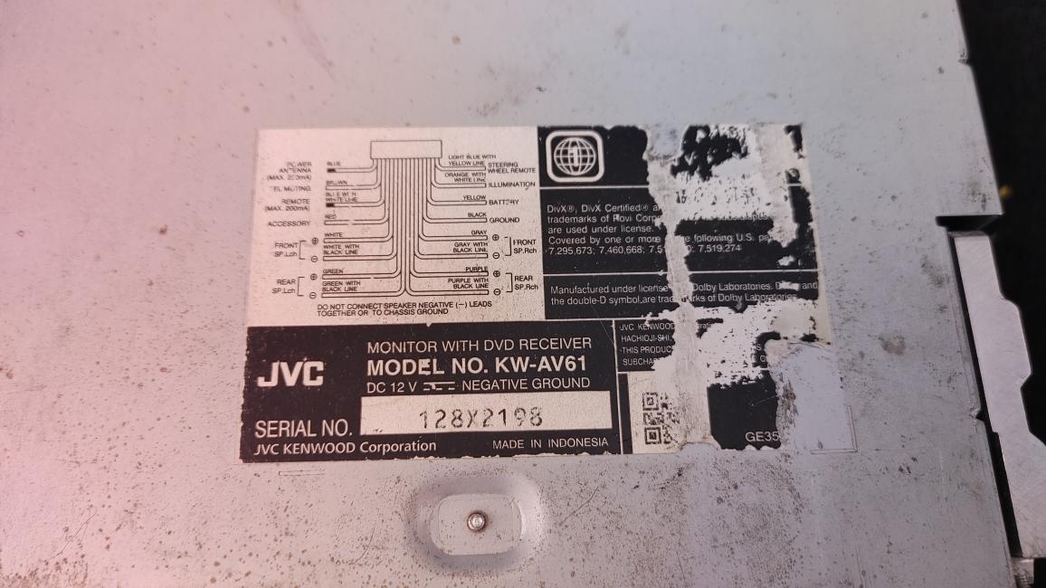 JVC KWAV61 CAR RADIO Good Buya