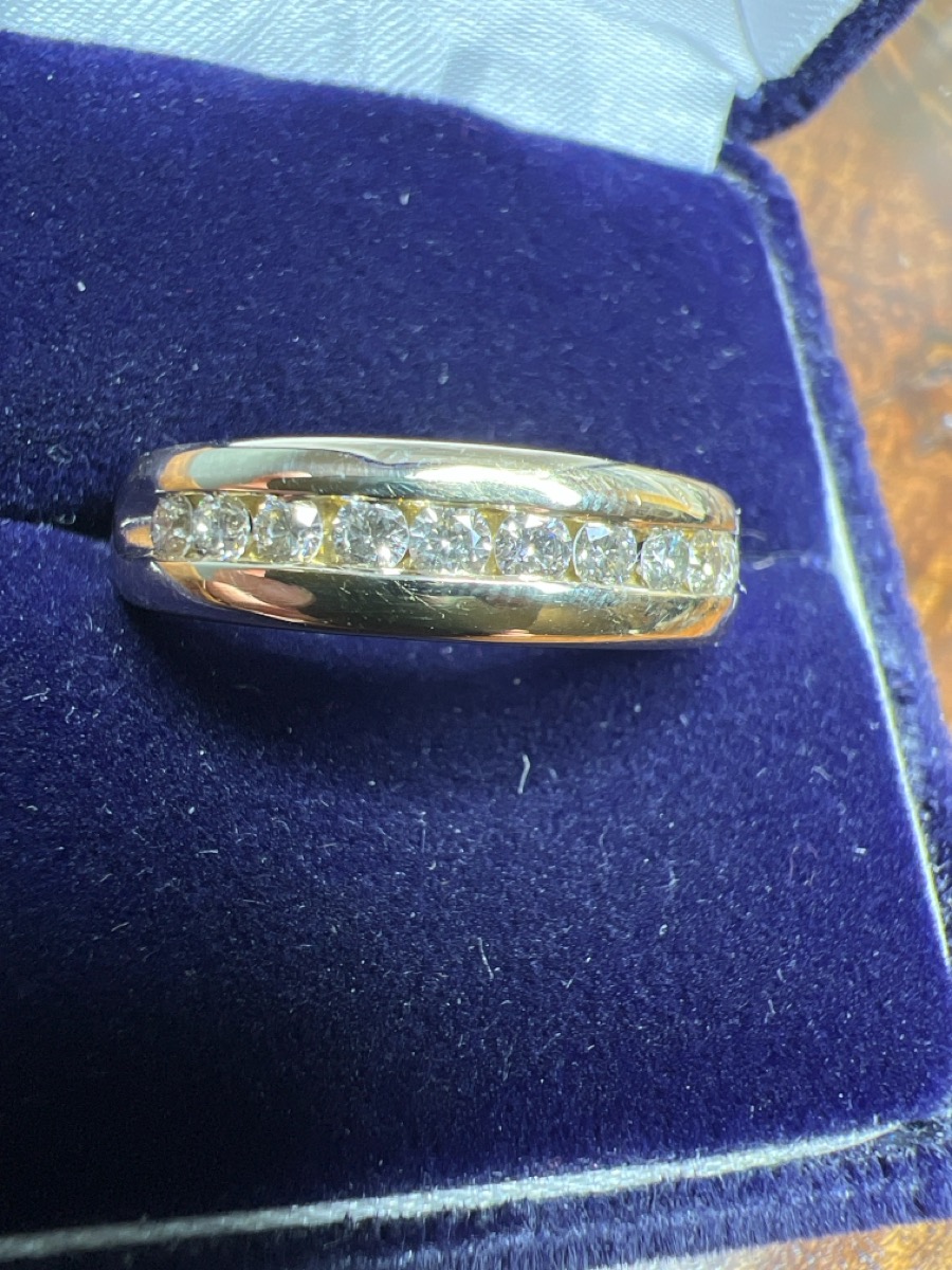 Gent's Diamond Fashion Ring 10 Diamonds .50 Carat T.W. 14K Yellow