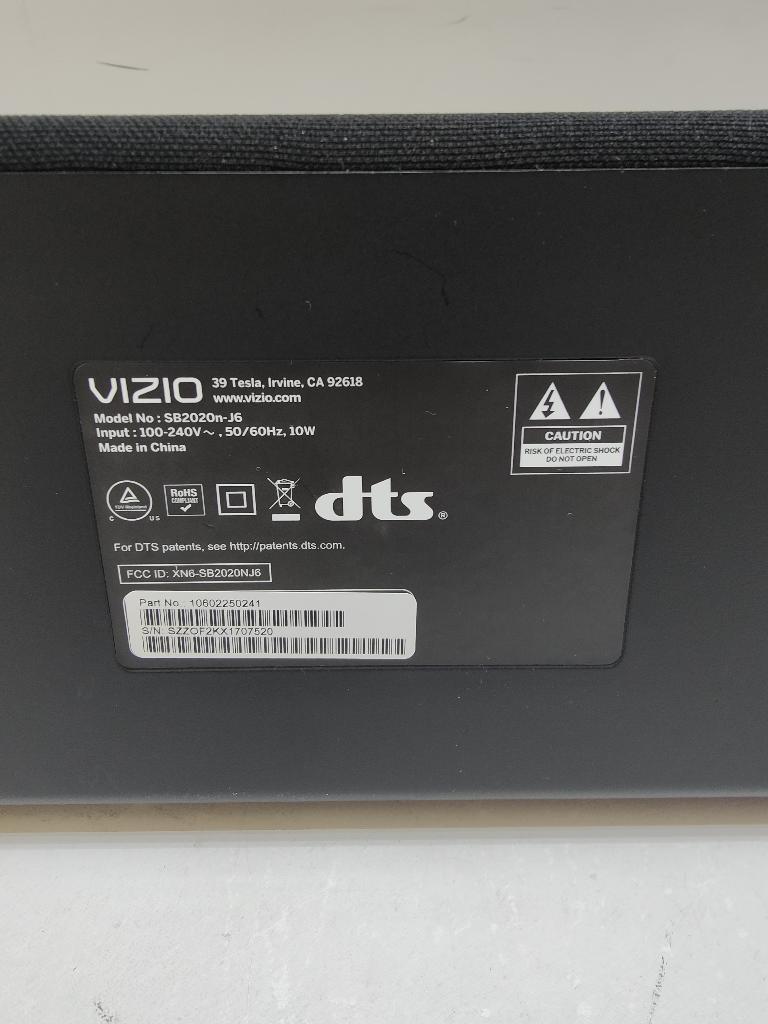 VIZIO 20" 2.0 Home Theater Sound Bar SB2020NJ6 With Chord And Remote