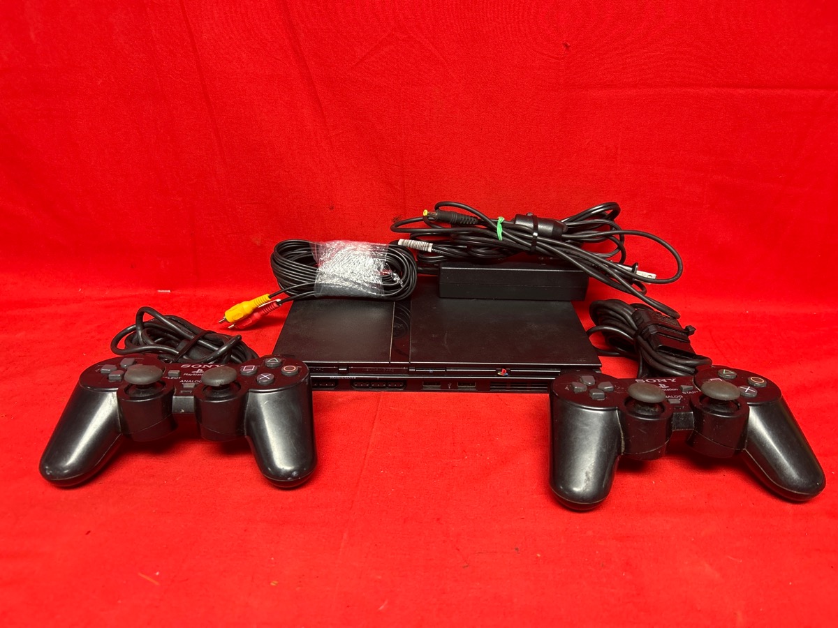 Sony PS2 Slim Black Console SCPH75001 *READ, ASIS, Bad Disc Reader
