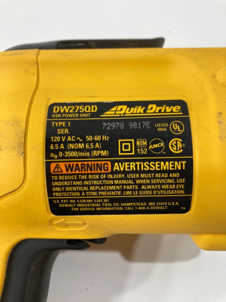 Dewalt Screw Gun For Parts (Model DW275QD) For parts or not working