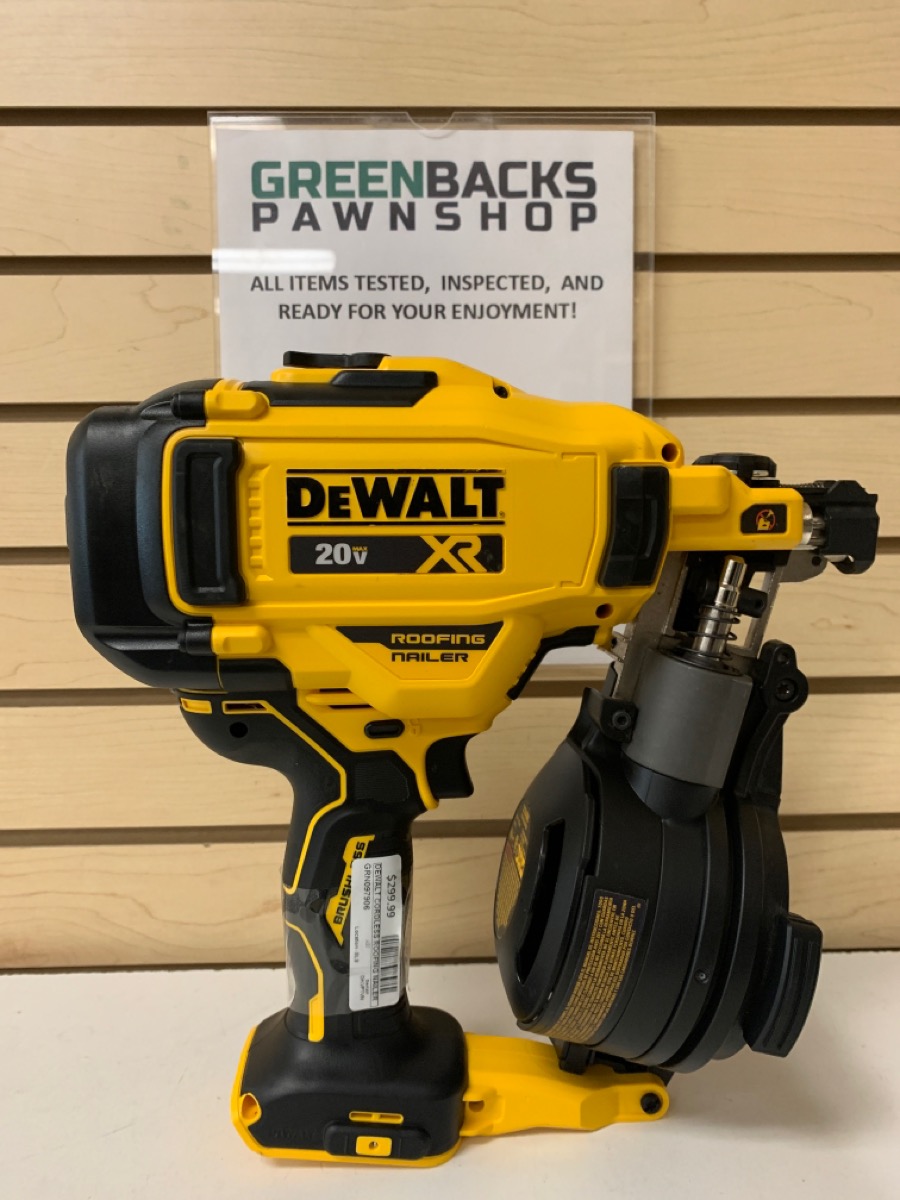 DEWALT DCN45RN 20V MAX XR LITHIUM-ION CORDLESS BRUSHLESS ROOFING NAILER ...
