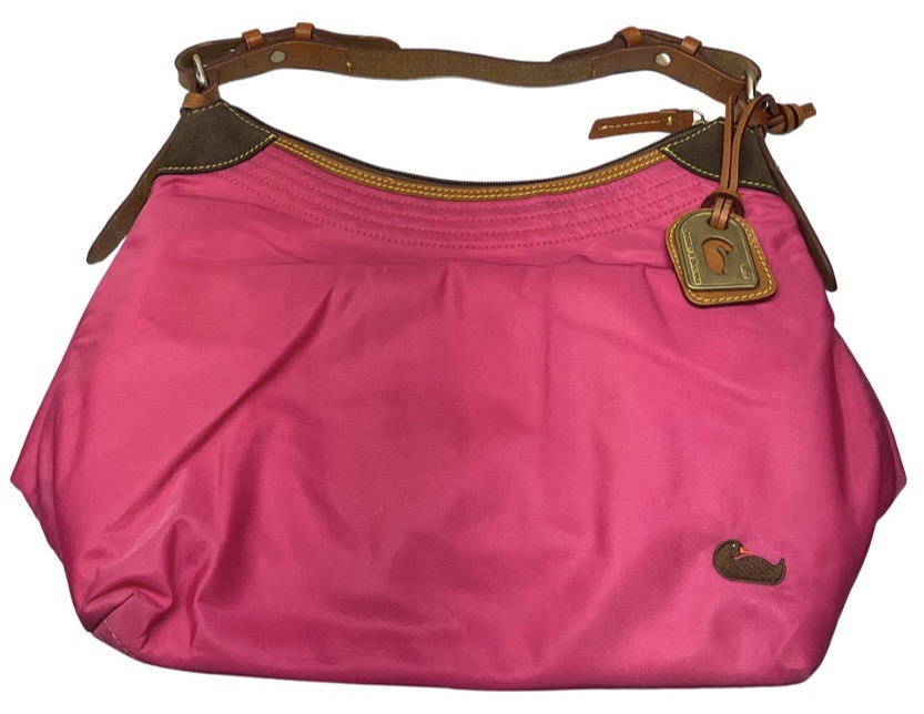DOONEY BOURKE HANDBAG PURSE LARGE ERICA FW479 NYLON PINK HOBO TOTE BAG Good Buya