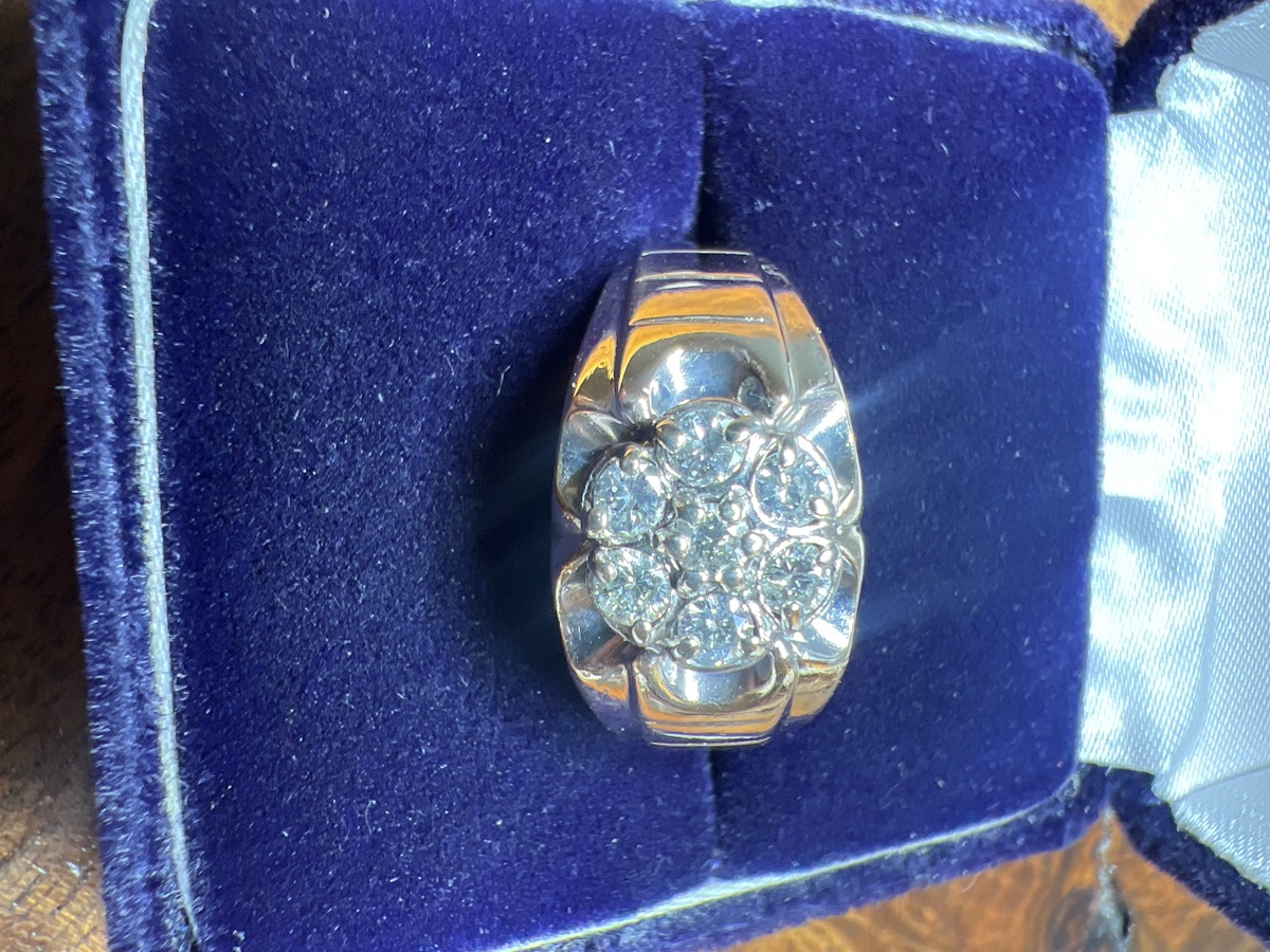 Lady's Diamond Cluster Ring 7 Diamonds .42 Carat T.W. 14K Yellow
