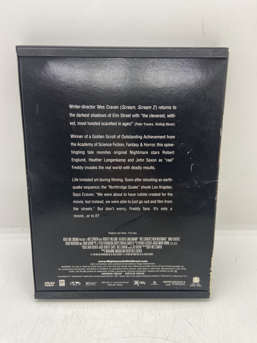 Wes Craven's New Nightmare DVD Snap Case Good Buya