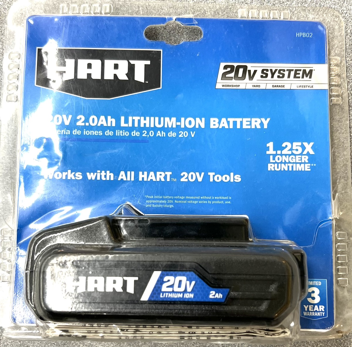 HART 20Volt LithiumIon 2.0Ah Battery Only Brand New Buya