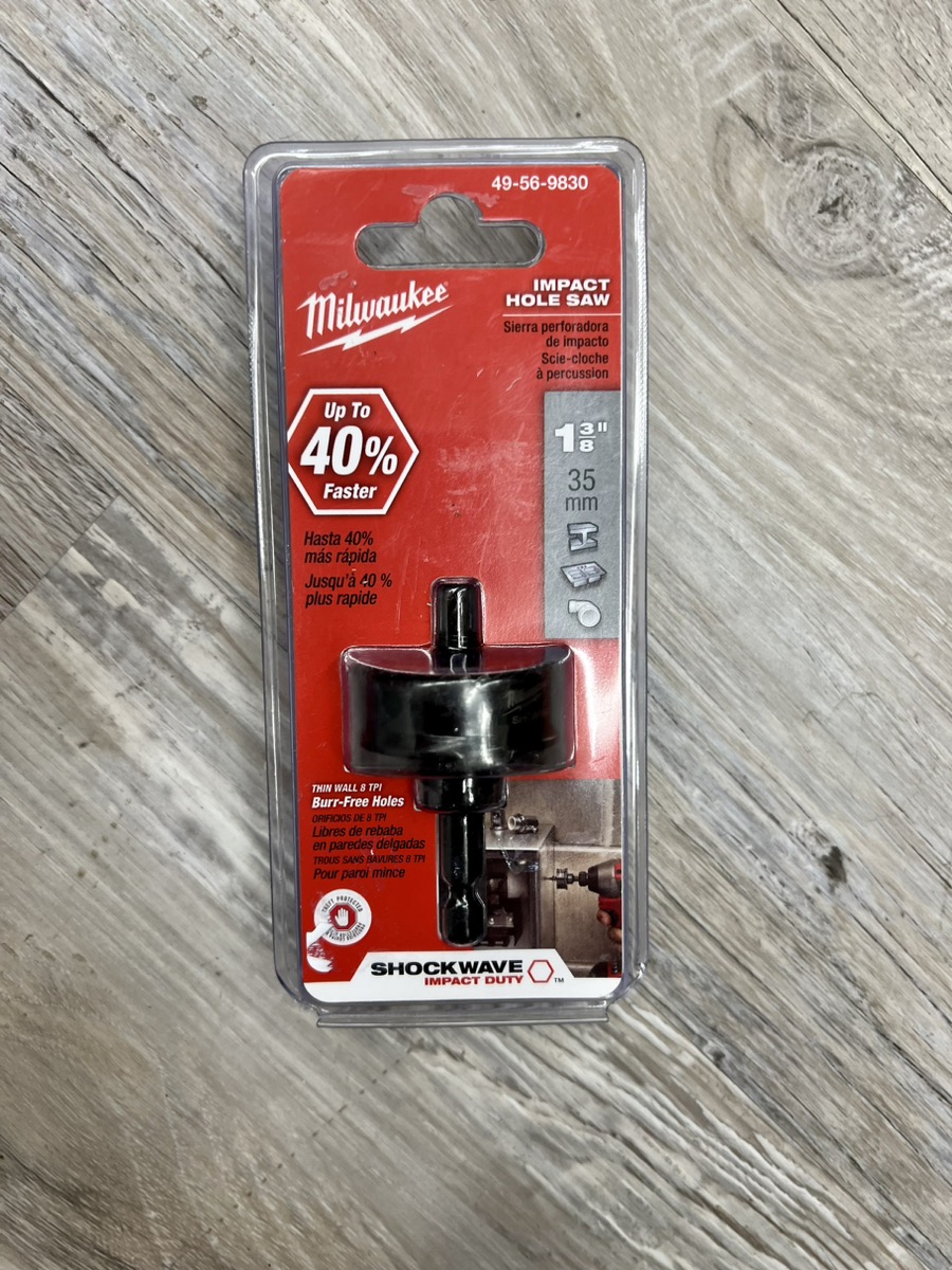 Milwaukee 49-56-9830 1-3/8 in. Thin Wall Shockwave Hole Saw Brand New ...