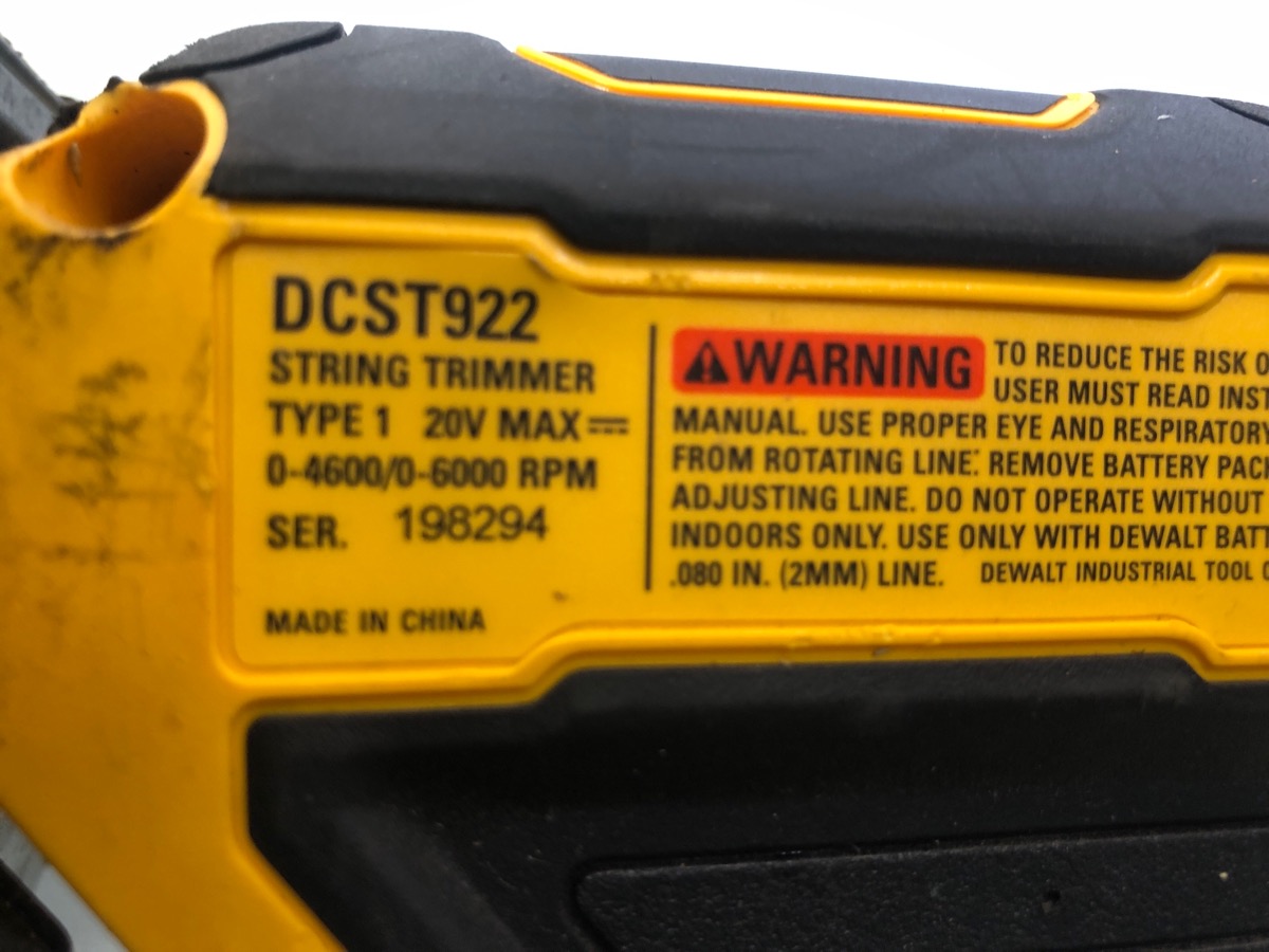 Dewalt DCST922 14" Folding String Timmer 20V MAX Brushless Tool Only AS