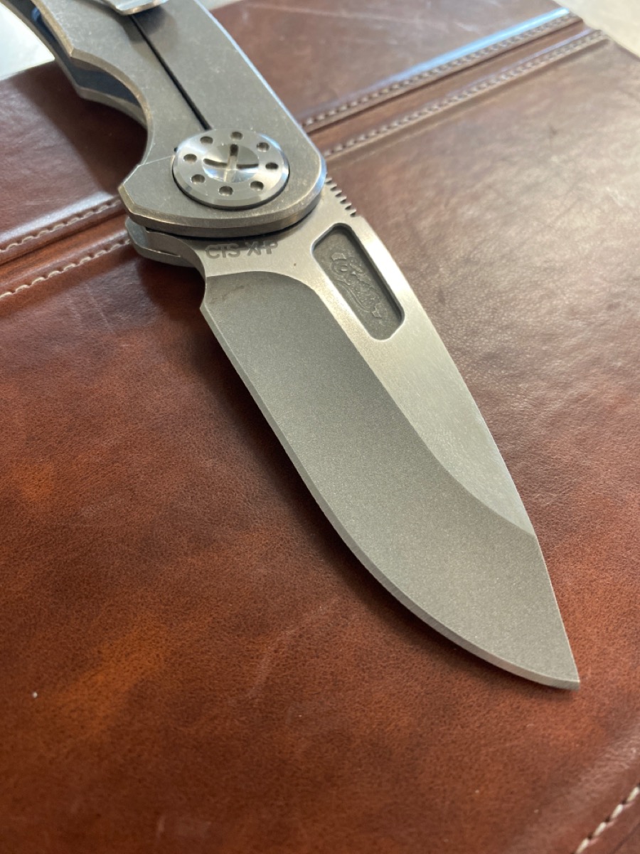 Curtiss Knives F3 Medium Slicer 3" CTSXHP Titanium Pocket Knife Very