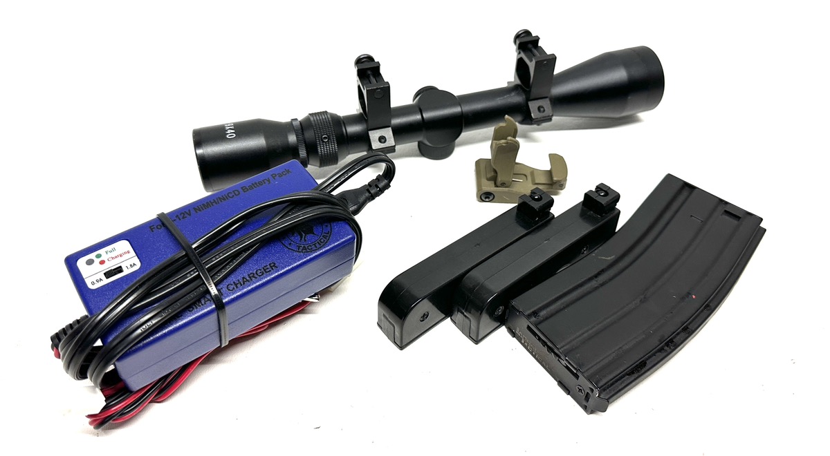 LANCER TACTICAL GEN 2 LT19 M4 AIRSOFT AEG RIFLE W/ EXTRAS! For parts or not working Central