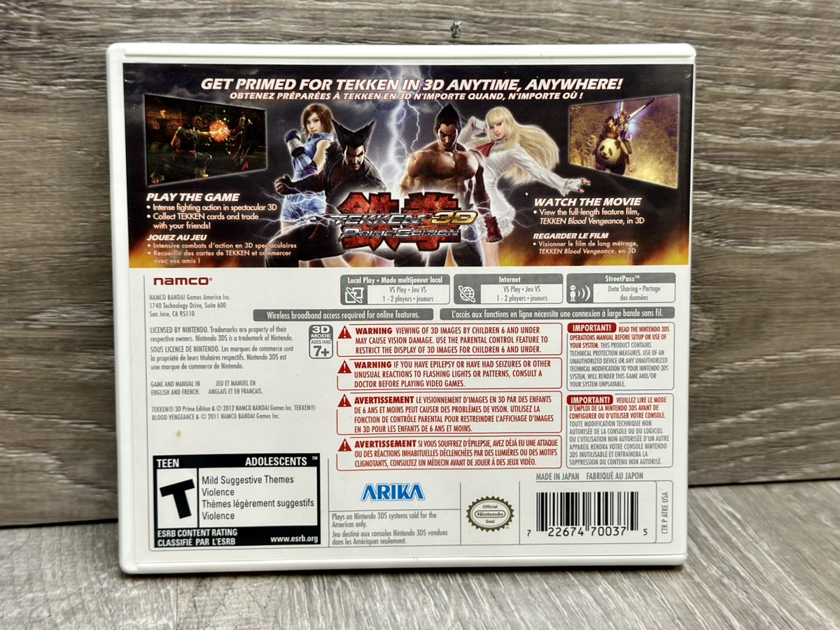 Tekken 3D Prime Edition (Nintendo 3DS) Very Good | Buya