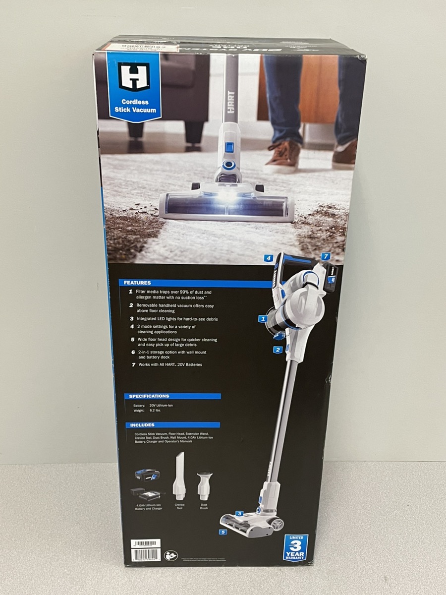 Hart Vacuum Cordless 20Volt, (1) 4.0 Ah LithiumIon Battery HPSV50B