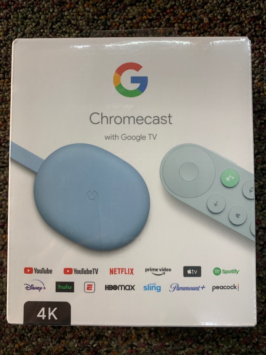 Google GA01923-US Chromecast with Google TV 4K Stream Stick Smart Brand ...