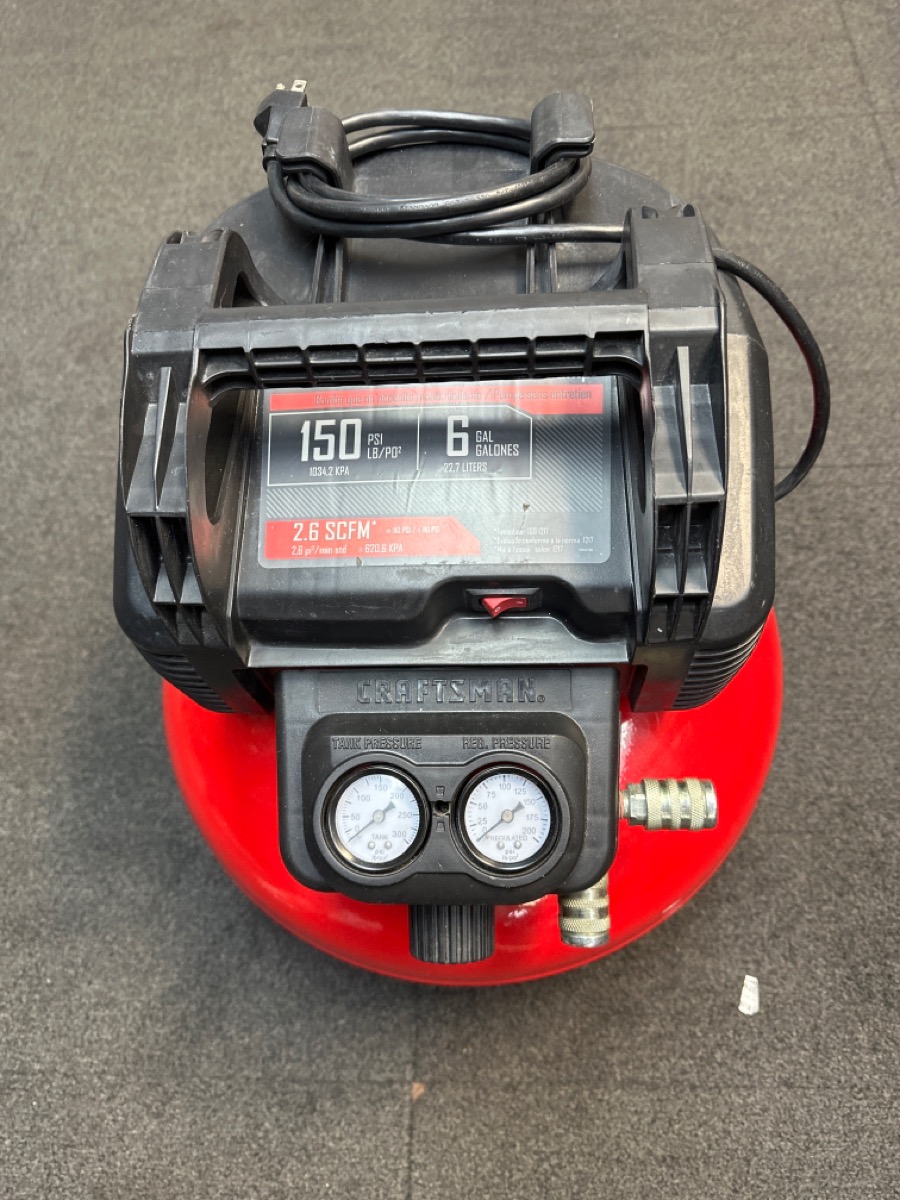 Craftsman 6 gal Pancake Portable Air Compressor 150 psi 0.8 HP Very