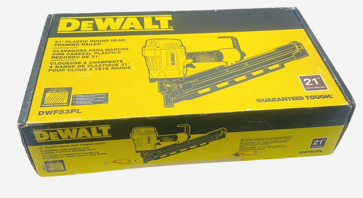 DEWALT 21 Degree Plastic Collated Framing Nailer ModelDWF83PL Like New