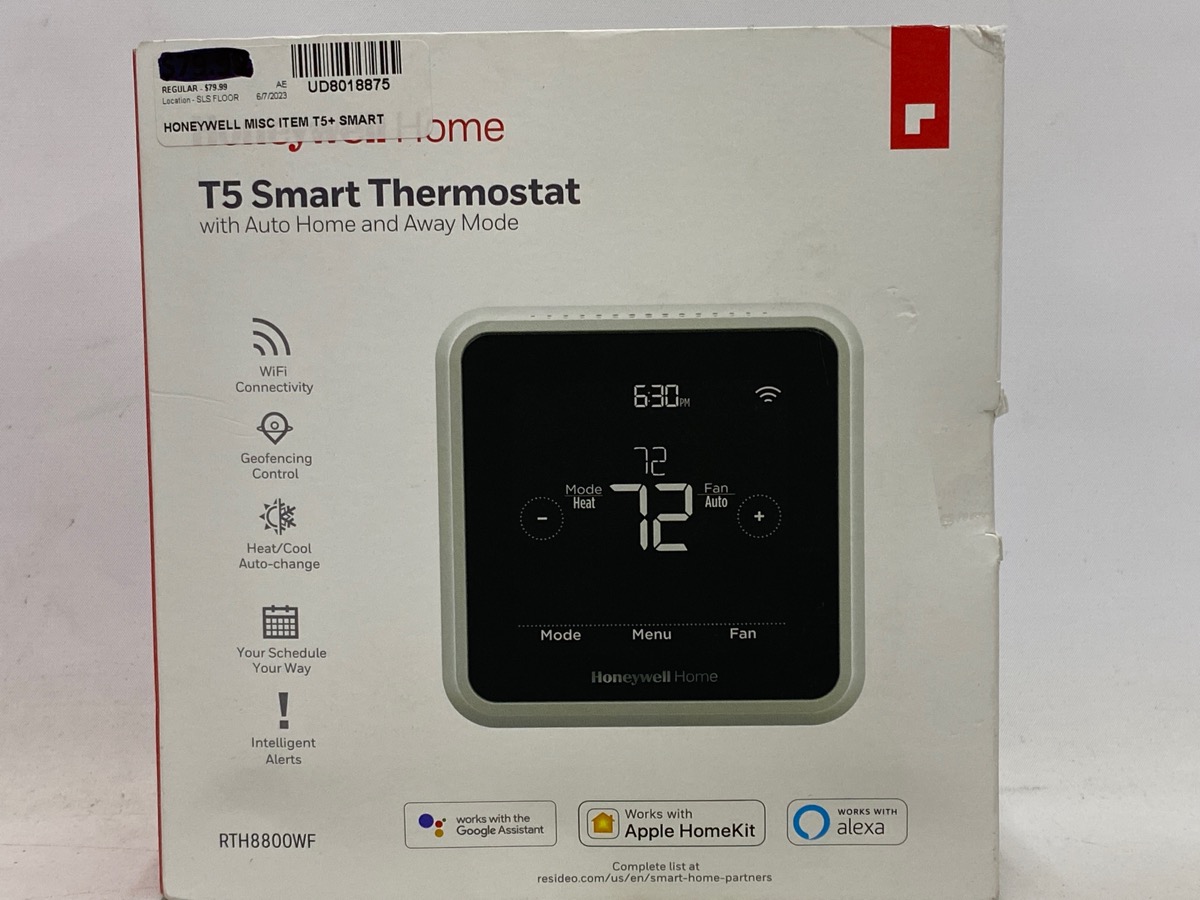 HONEYWELL HOME TOUCHSCREEN THERMOSTAT T5 PROGRAMMABLE WI-FI SMART ...