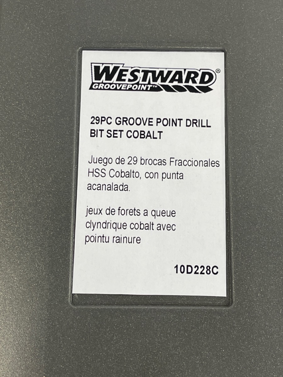 WESTWARD 10D228C GROOVE POINT DRILL BIT SET COBALT (ye) Like New Buya