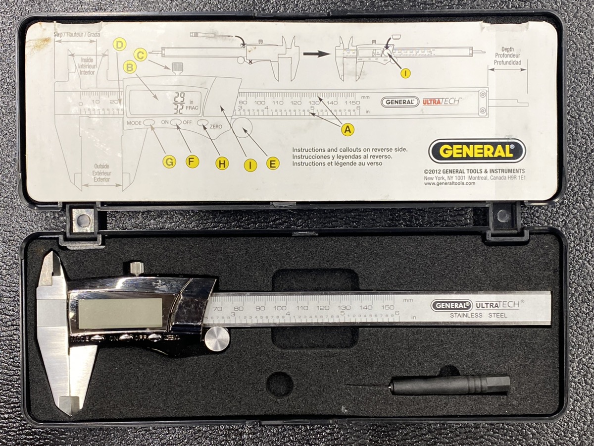 General Tools Digital Caliper 147 6" Precision Measuring Tool Very